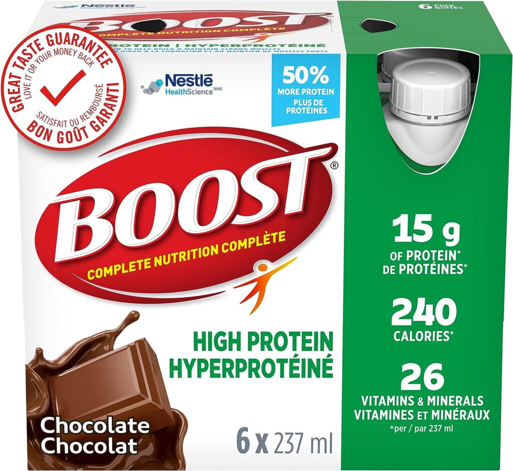 BOOST High Protein Meal Replacement Drink, Chocolate, 24 x 237 ml