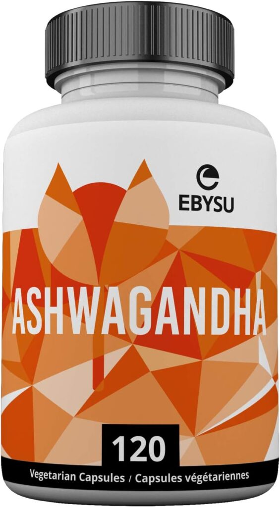 EBYSU Ashwagandha Supplement - 120 Capsules with Black Pepper Extract - Traditionally Used in Ayurveda – Nervine Tonic, Sleep Aid  Memory Enhancement - 650mg Root Powder Pills